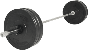 Loaded Olympic Barbell Isolated PNG image with transparent background