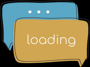 Loading Chat Bubbles Graphic PNG image with transparent background