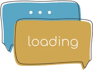 Loading Chat Bubbles Graphic PNG Image