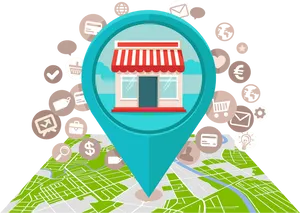 Local Business Location Map Icon PNG Image