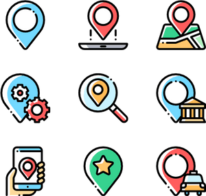 Pins Vector Location Icon - Location Pins Png Vector, Transparent Png PNG