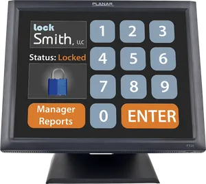 Locked Screen Monitor Display PNG Image