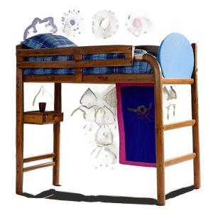 Loft Bunk Bed PNG bmb PNG