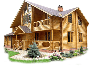 Log Cabin Exterior Design PNG image with transparent background