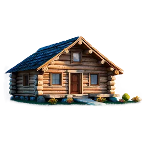 Log Cabin In Autumn Png Qtx PNG Image