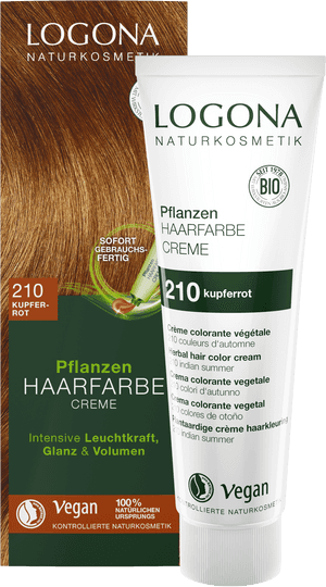 Herbal Hair Colour Cream 210 Copper Red - Tinte Natural Ecologico Logona, HD Png Download PNG image with transparent background