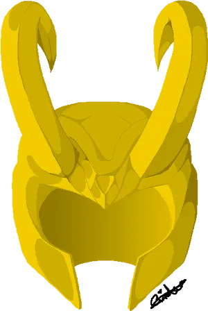 Loki Helmet Illustration PNG Image