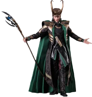 Loki_with_ Scepter_ Full_ Body_ Pose PNG Image