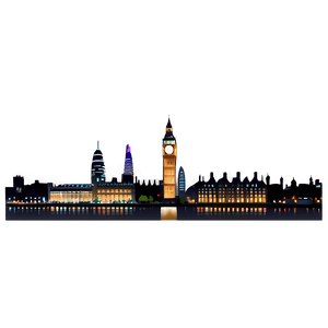 London City Night Lights PNG sgl PNG image with transparent background