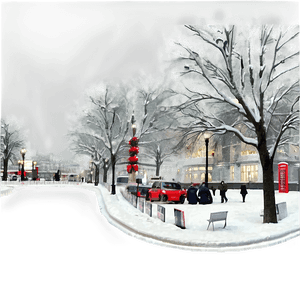 London Winter Wonderland Scene PNG 06232024 PNG image with transparent background