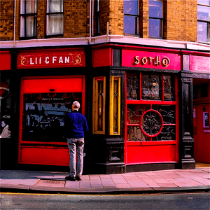 London's Lively Soho District PNG vmh PNG image with transparent background