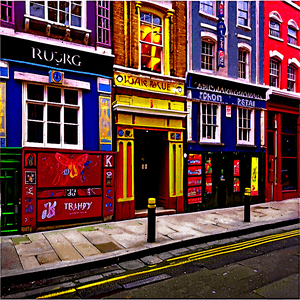 London's Lively Soho District PNG xjk34 PNG image with transparent background