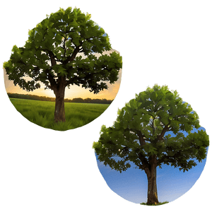 Lone Oak Landscape PNG ajs PNG with transparent background