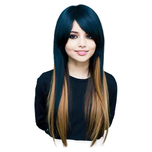 Long Emo Hairstyle Png Ncp PNG Image