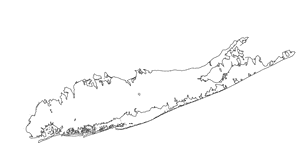 Long Island Silhouette Outline PNG image with transparent background