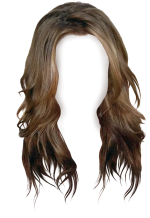 Long Wavy Hair Transparent Background PNG Image