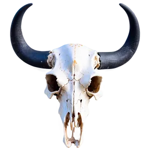 Longhorn Skull In Desert Scene Png Ypx PNG Image