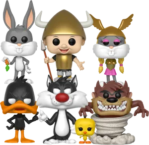 Looney Tunes Funko Pop Collection PNG Image