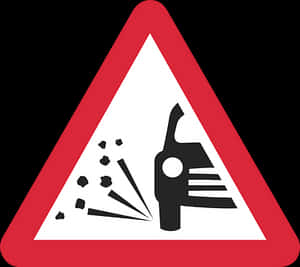Loose Chippings Sign PNG