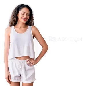 Loose White Tank Top Relaxation Png 06282024 PNG Image