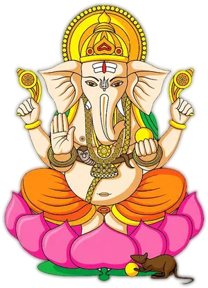 Lord Ganesh Illustration PNG Image