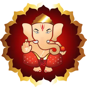 Lord Ganesha Vector Illustration PNG Image