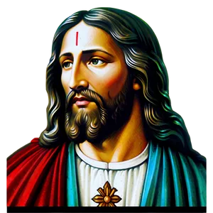 Lord Jesus Face Drawing Png Jgx PNG Image