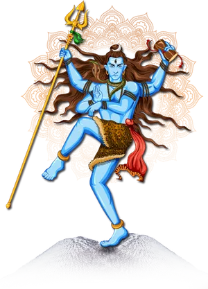 Lord Shiva Dancing Artwork PNG Image