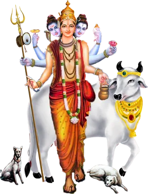 Lord Shiva Multifaceted Deity PNG Image