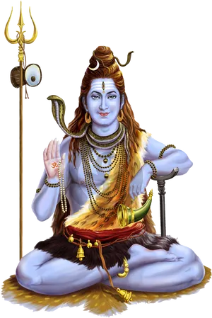 Lord Shivain Meditation PNG Image