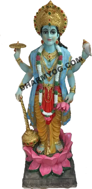 Lord Vishnu Statue Iconography PNG Image