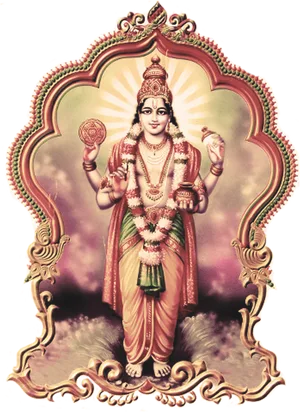 Lord_ Vishnu_ Traditional_ Artwork PNG Image