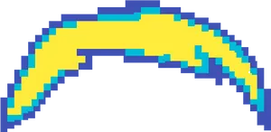 Los Angeles Chargers Logo Pixel Art PNG Image