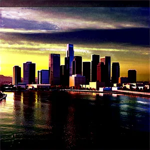 Los Angeles Cityscape Png Hyg3 PNG Image