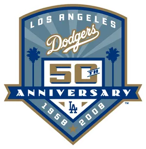 Los Angeles Dodgers50th Anniversary Logo PNG Image