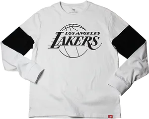 Los Angeles Lakers Logo Long Sleeve Shirt PNG Image