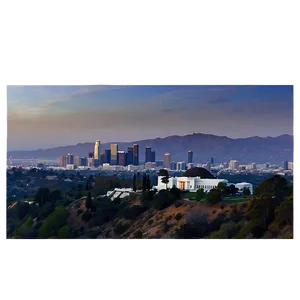 Los Angeles Skyline With Griffith Observatory Png 70 PNG Image