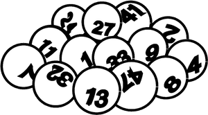 Lottery Balls Cluster.png PNG image with transparent background
