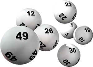 Lottery Balls3 D Graphic PNG Image