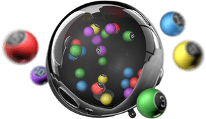 Lottery Ballsin Draw Machine PNG image with transparent background