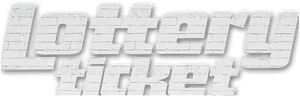 Lottery Ticket Text Graphic PNG image with transparent background