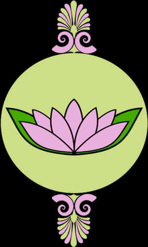 Lavender And Green Frame With Lotus - Gambar Vektor Bunga Teratai, HD Png Download PNG image with transparent background