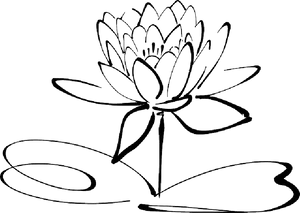 Lotus Flower Outline PNG Image