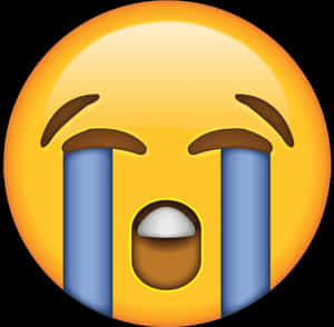 Loudly Crying Face Emoji PNG image with transparent background