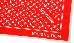 Louis Vuitton Supreme Collaboration Scarf PNG Image