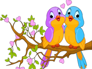 Love Birds Clipart Cartoon - Love Birds Cartoon, HD Png Download PNG image with transparent background