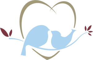 Love Birds Heart Graphic PNG Image