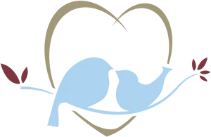 Love Birds Heart Illustration PNG Image