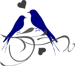 Love Birds Svg Clip Arts - Blue Love Birds Clipart, HD Png Download PNG image with transparent background