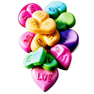 Love Candy Hearts PNG odv74 PNG